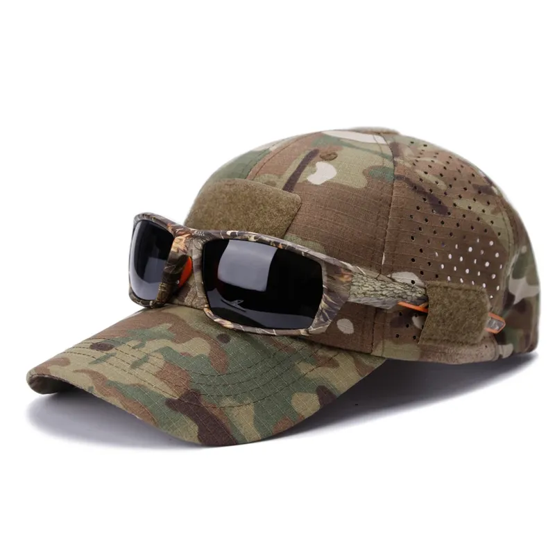 1/2 stücke Neue Männer Camouflage Baseball Kappe Atmungsaktive Sonnencreme Hut Outdoor Sport Jagd Wandern Camping Strand Angeln Sonnenhut