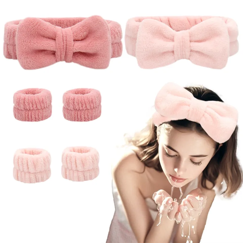 3° Dann Sierra Spa-Stirnband, Armband zum Waschen des Gesichts, Mikrofaser, Make-up-Handtuch, Haarbänder, Waschband, Haargummis, saugfähiges Handgelenk-Schweißband