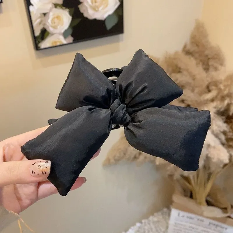 3D-gepolsterte Fliege-Haarspange, große Größe, geeignet für Frauen mit dickem Haar, Hinterkopf, 2 neue Stile, hochwertiger Hai-Clip
