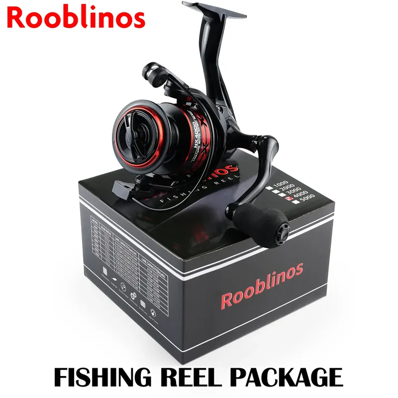 POOBLINOS NX Angelrolle 5,2:1 1000-6000 Max Drag 9 kg Spinnrollen Metallspule Reel Drag Angelrolle, Angelzubehör