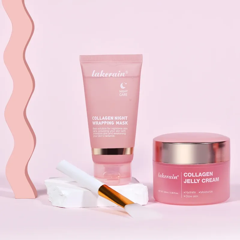 Kollagen-Gelee-Creme, hydrolysiertes Kollagen, Gesichtsmaske für die Nacht, Verpackung, Peel-Off-Maske, feuchtigkeitsspendende, straffende, feuchtigkeitsspendende Hautpflege