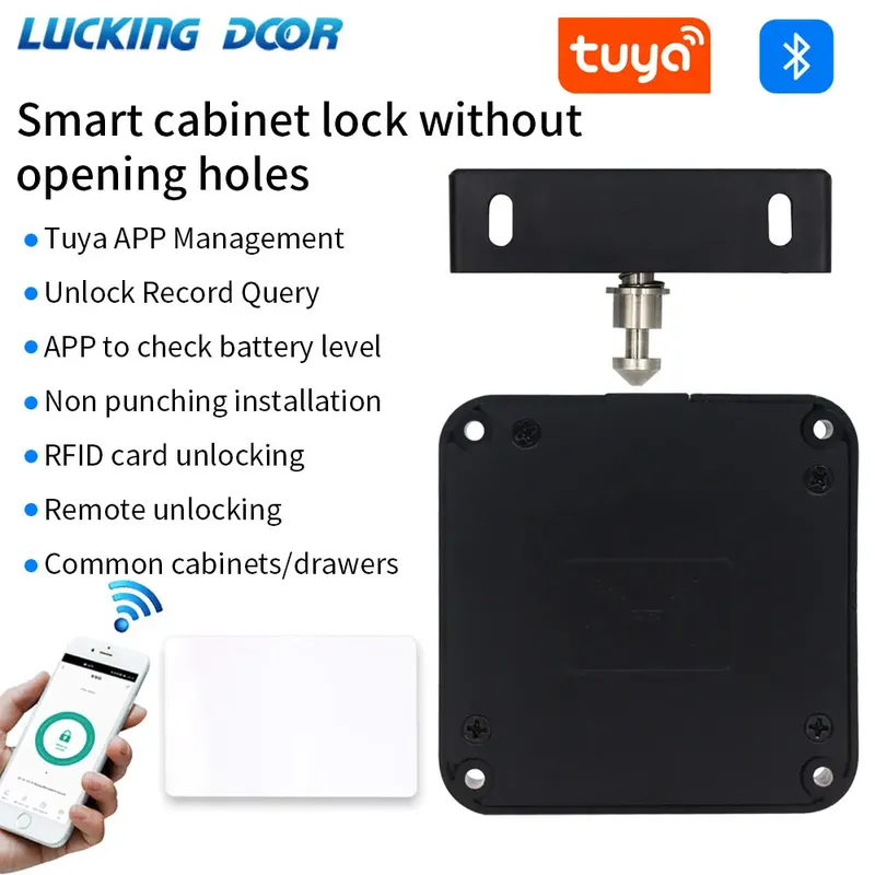Tuya App Loch-freies Unsichtbare Sensor Induktion Schrank Schloss RFID Karte Intelligente Elektronische Schloss Für Möbel Sauna Schrank locker