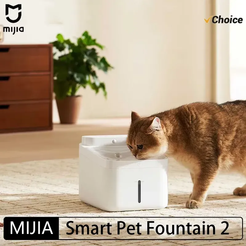 Neuer MiIJIA Smart Haustier-Trinkbrunnen 2 3L Kapazität Kabellose Wasserpumpe Automatische Erkennung für Katzen und Hunde Lange Akkulaufzeit