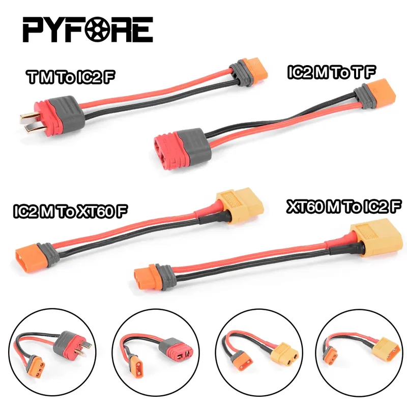 Batterie Adapter Kabel XT60 Zu IC2 Kabel Stecker Männlich/Weiblich Ersatz Parallel Stecker Für RC Modell Auto Lithium-Batterie ESC