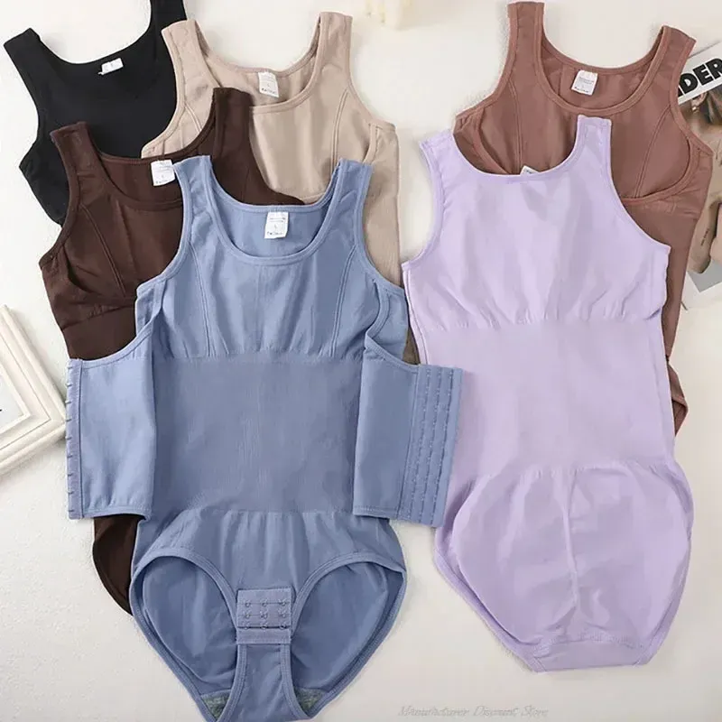 2025 neue Body Shapewear mit Reißverschluss Gürtel Frauen Bauch-steuer Fajas Body Shaper Taille Trainer Abnehmen Cincher Korsett Tops