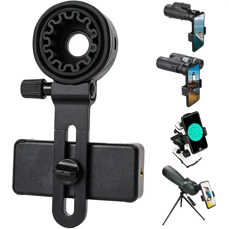 Teleskop-Telefonadapterhalterung für kompatibles Fernglas, Monokular, Mikroskop, Spektiv, Teleskop