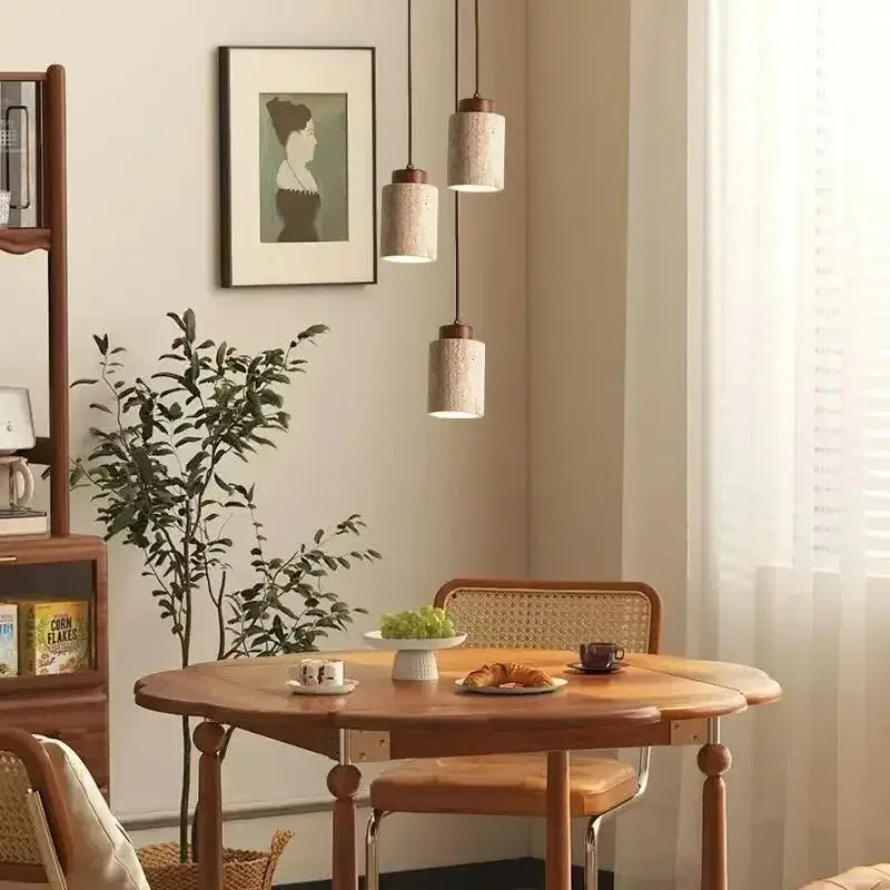 Vintage japanischer Stil Holz-Pendelleuchte Kronleuchter für Schlafzimmer Nachttisch Retro Bar Restaurant Beleuchtungskörper