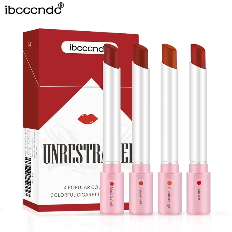 Wasserfestes Lippenset mit 4 Anhaltenstift – langanhaltender, matter Lippenstift mit transparenter Oberfläche – perfektes Valentinstagsgeschenk für Sie