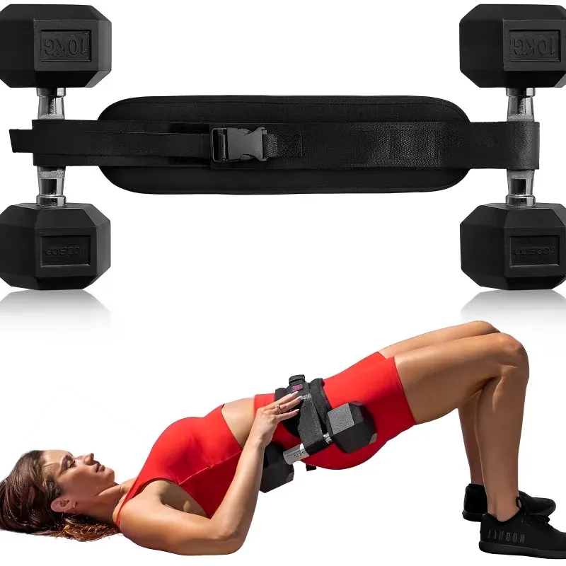 Hantel-Übungsgürtel, Hüftschub, Gewichtslager für effektives Glute Bridge Workout, Taillen-Gewichtstraining, Kettlebells