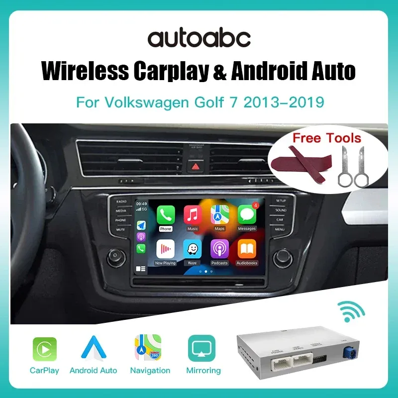 Drahtlose Carplay Android Auto Für Volkswagen Golf 7, Mit MIBI System Multimedia Zubehör Spiegel Link AirPlay Unterstützt Kameras