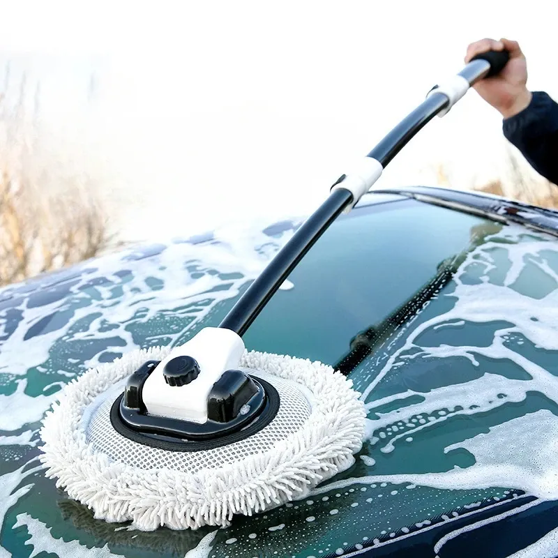 Auto Waschen Pinsel Auto Reinigung Pinsel Teleskop Langen Griff Mopp Weiches Haar Chenille Besen Universal Fenster Waschen Auto Zubehör