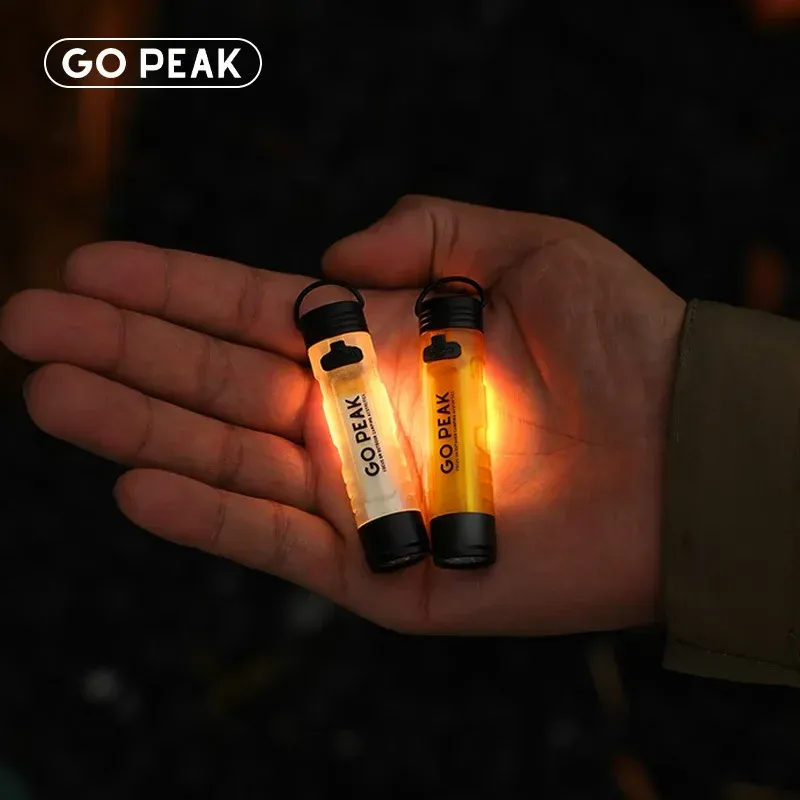 GOPEAK Taschen-Mini-Taschenlampe für den Außenbereich, Schlüsselclip-Kappe, Umgebungs-LED, lange Lebensdauer, Katastrophenhilfe, Notfall, 5050, kleines Licht