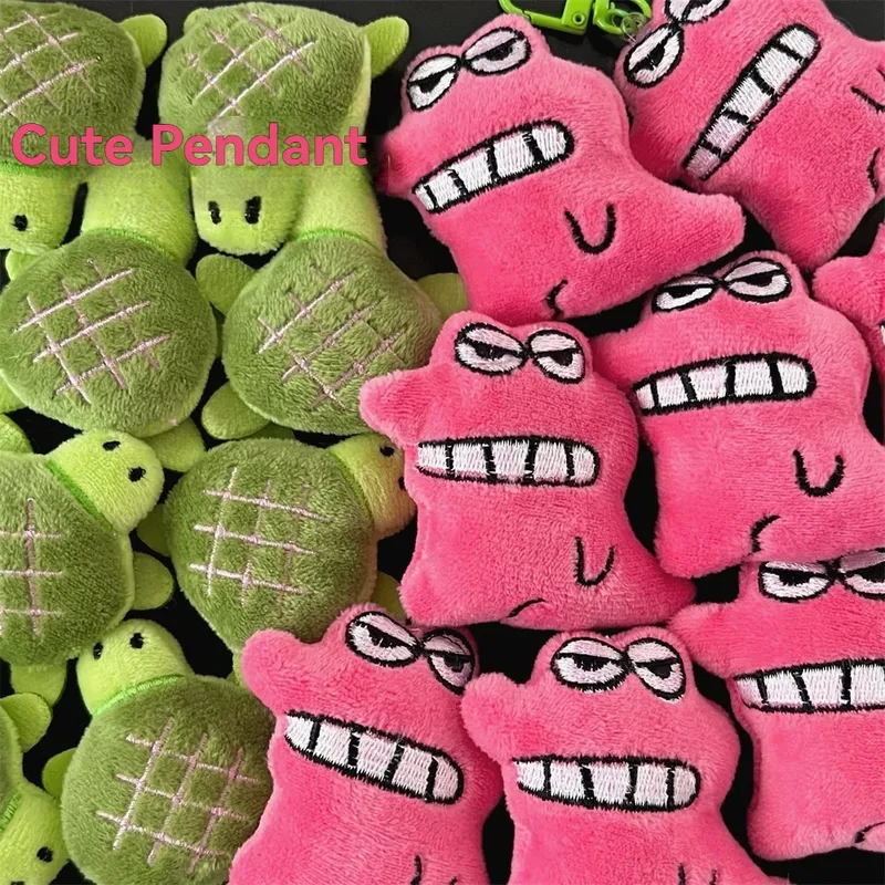 1/4 Stück süße Haustier Brosche Anhänger Cartoon Plüsch Krokodil Schildkröte Puppe Schlüsselanhänger Rucksack Anhänger