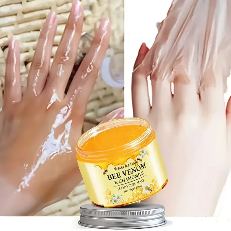 Bienengift Kamille Feuchtigkeitsspendende Peeling-Handwachsmaske Feuchtigkeitsspendende Peeling-nährende Hautpflege