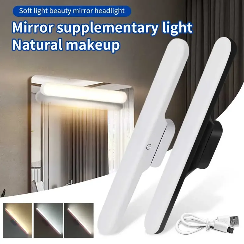 LED Make-Up Licht Wiederaufladbare Magnetische Augenschutz Spiegel Lampe Touch Wand Lichter 30CM Für Selfie Kleiderschrank Badezimmer Beleuchtung
