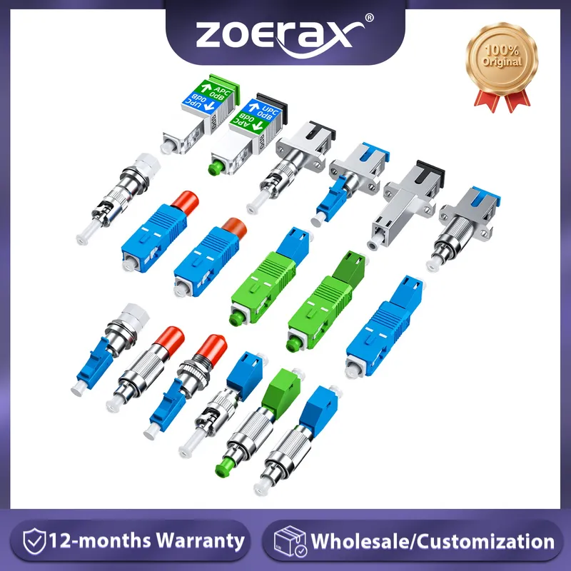 ZoeRax FC SC ST LC Männlich zu Weiblich Glasfaser-Steckverbinder FTTH Singlemode-Adapter für Visuellen Fehlerdetektor Optisches Leistungsmessgerät