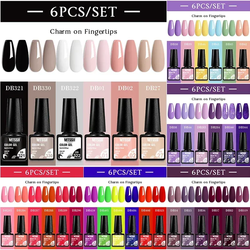 MTSSII 6 Teile/satz Sparkly Red Roes Red Gel Nagellack Shinning Nail art LED UV Gel Lack Nagel Liefert Maniküre Kit für Nägel