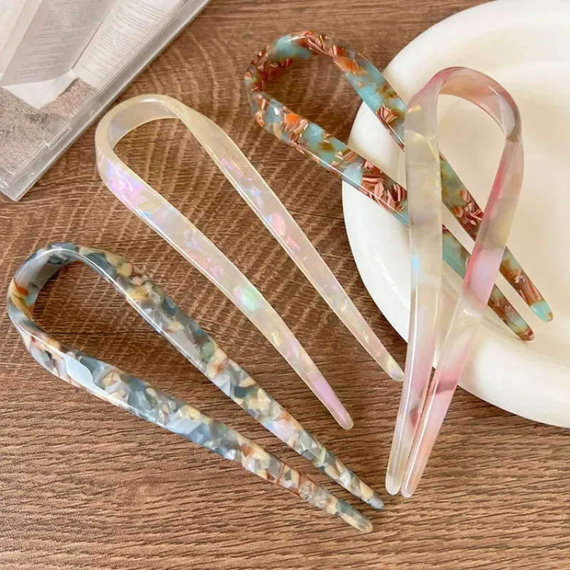 Retro U-förmige Haarspange für Frauen, elegantes Temperament, Pferdeschwanz-Haarnadel, modische Mädchen-Haar-Accessoires