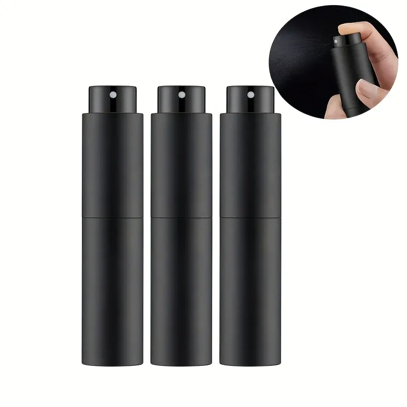10 ml Reise-Parfüm-Sprühgerät, nachfüllbarer Köln-Behälter, leere Spender-Sprühflasche für Mini-Sprühgerät, Größe (schwarz)