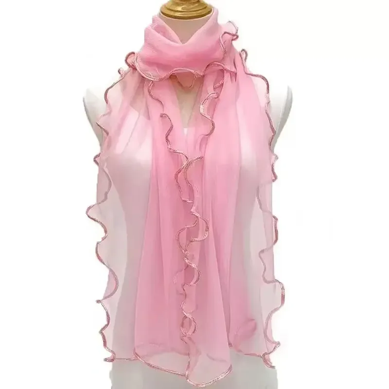 Leichter Hijab Seidenschal Damen Schal Schals Damen Stirnband Wraps Mädchen Halstuch Spitzenschal Damen Vintage Spitze Quasten
