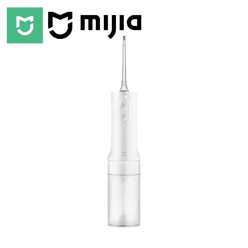 MIJIA Elektrischer Mundduschen-Irrigator 2 – Ultraschall, 3 Modi, 200 ml Tank, 2-Minuten-Auto-Off-Funktion, 90 Tage sanfte Anwendung, Wasserflosser für die Zahnhygiene