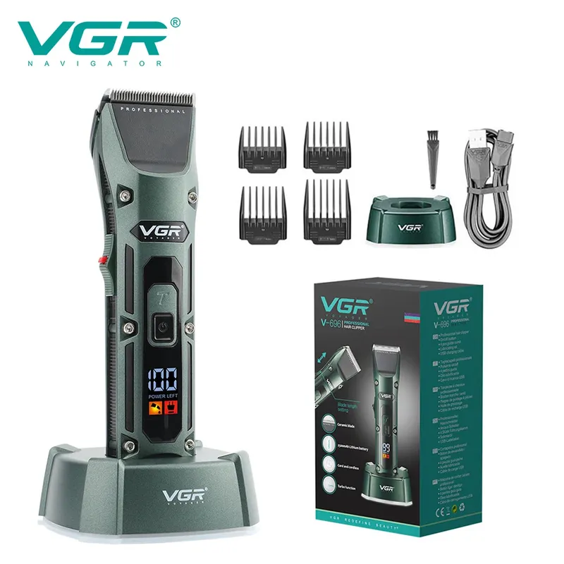 VGR V-696 Neue Metall Beliebte Salon Barber Haarschneidemaschine Professionelle Akku-Haarschneider Elektrische Haarschneidemaschine für Männer