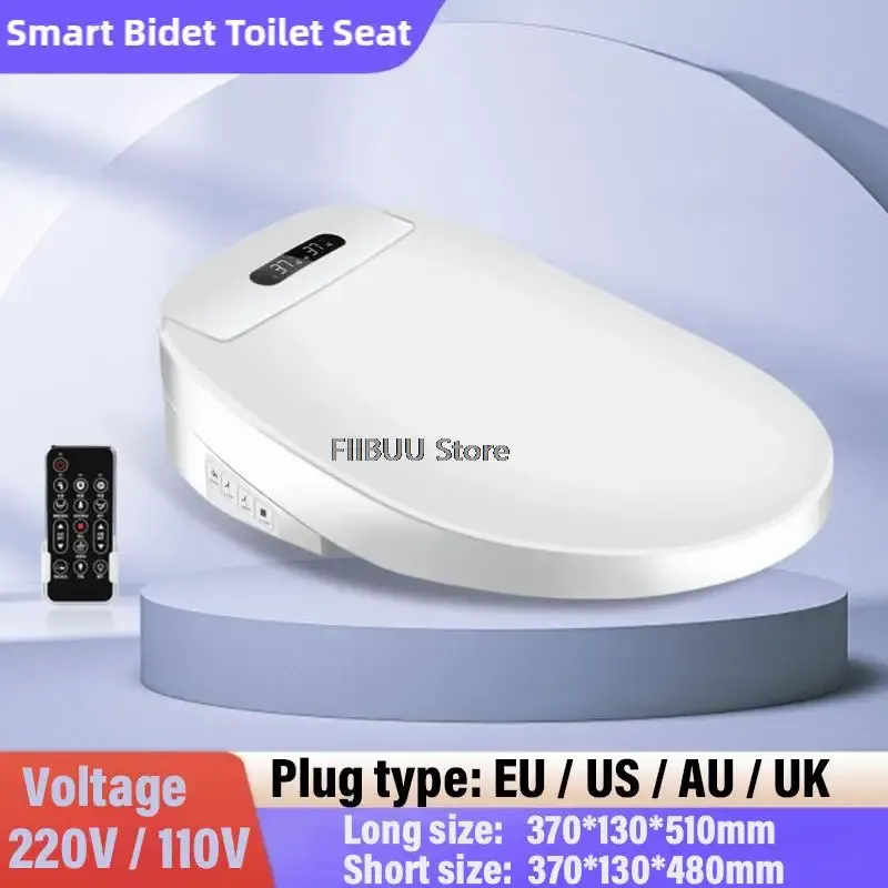 Intelligenter Bidet-Toilettensitz mit sofortiger Heizung, Fernbedienung, beheizter Toilettensitz, Bidet-Toilettenabdeckung, Warmlufttrockner, feminines Waschen