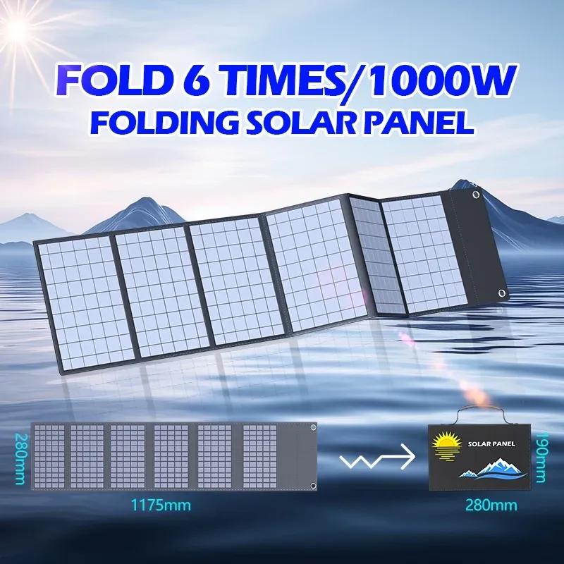 600W 1000W 18V Tragbares Solarpanel-Ladegerät 12V USB DC Camping faltbare Panels für Moblie Phone Laptop Ladekraftwerk