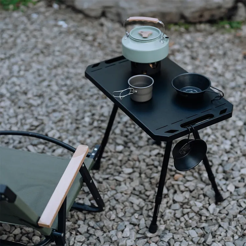 Klappbarer Campingtisch, höhenverstellbar, Picknicktisch, leichter taktischer Tisch für Picknick im Innen- und Außenbereich, Grillen, Wandern