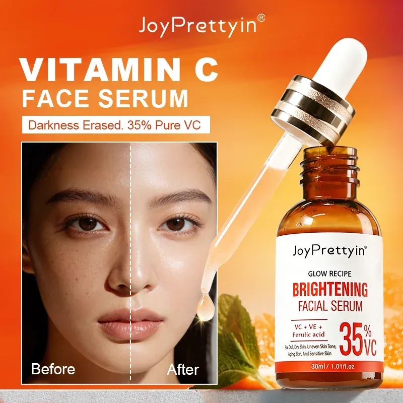 Vitamin C Whitening Gesichtsserum, verblasst dunkle Flecken, Hyaluronsäure, feuchtigkeitsspendende Reparatur, stumpfe Gesichtsessenz, Hautpflegeprodukte