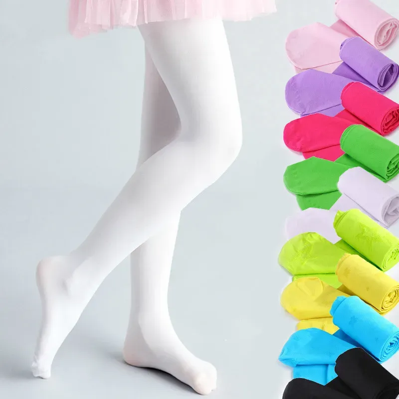 Sommer Frühling Candy Farbe Kinder Strumpfhosen Ballett Tanz Strumpfhosen für Mädchen Strumpf Kinder Samt Solide Weiße Strumpfhosen