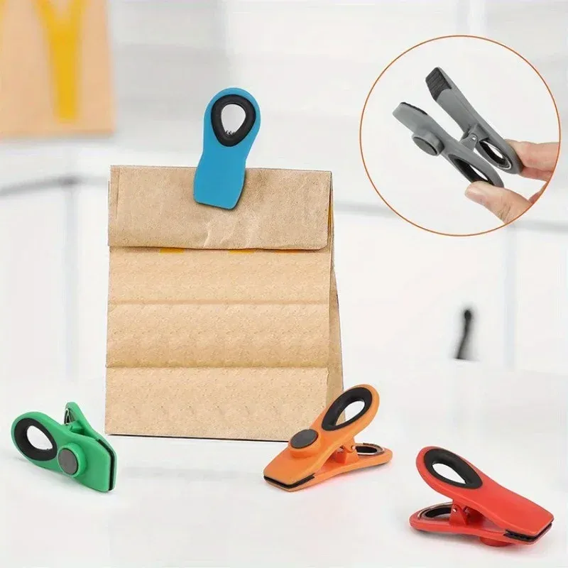2/4/6 stücke Haushalt Versiegelung Maschine Wiederholte Verwendung mit Magnetismus Lebensmittel Verpackung Lagerung Clip Lebensmittel Küche Lagerung Gadgets