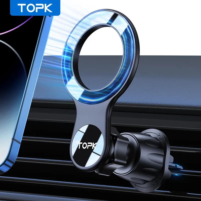 TOPK Magnetischer Handyhalter für das Auto, 20 Super-Magnete, Autotelefonhalterung für Magsafe Air Vent, freihändige Handyhalter für Ihr Auto