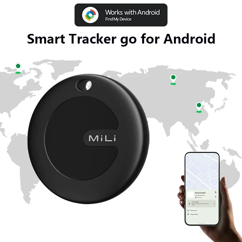 MiLi MiTag Smart GPS Tracker Bluetooth Locator für Android funktioniert mit Google Find My Device Anti-Lost Device Keys Pet Finder