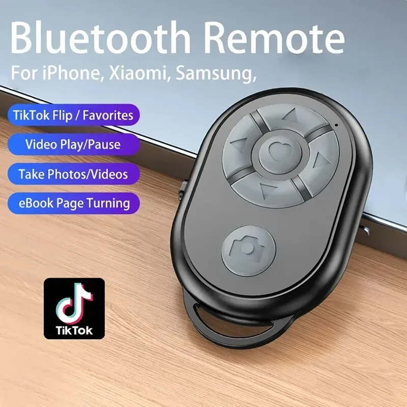 Drahtloser Bluetooth-Controller, mobile Selfie-Fernbedienung für iPhone, Xiaomi, Redmi, Samsung, Tiktok, Handy, universelle Fernbedienung