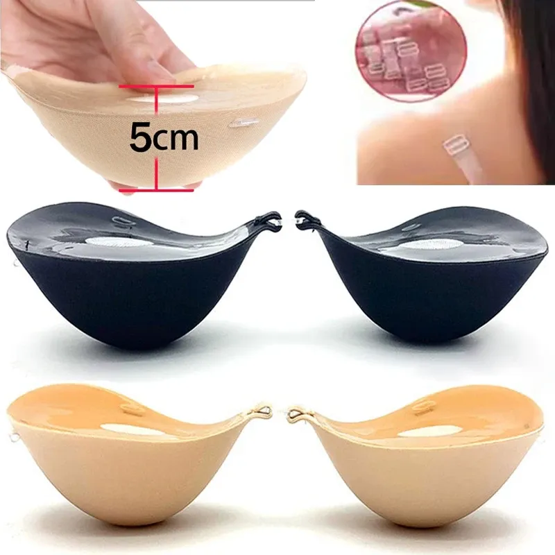 5 cm verdickter Brustaufkleber, unsichtbarer Silikon-BH für Frauen, Silikon-Push-Up-Lift-Silikon-BH, wasserdichte Nippelband-Aufkleber