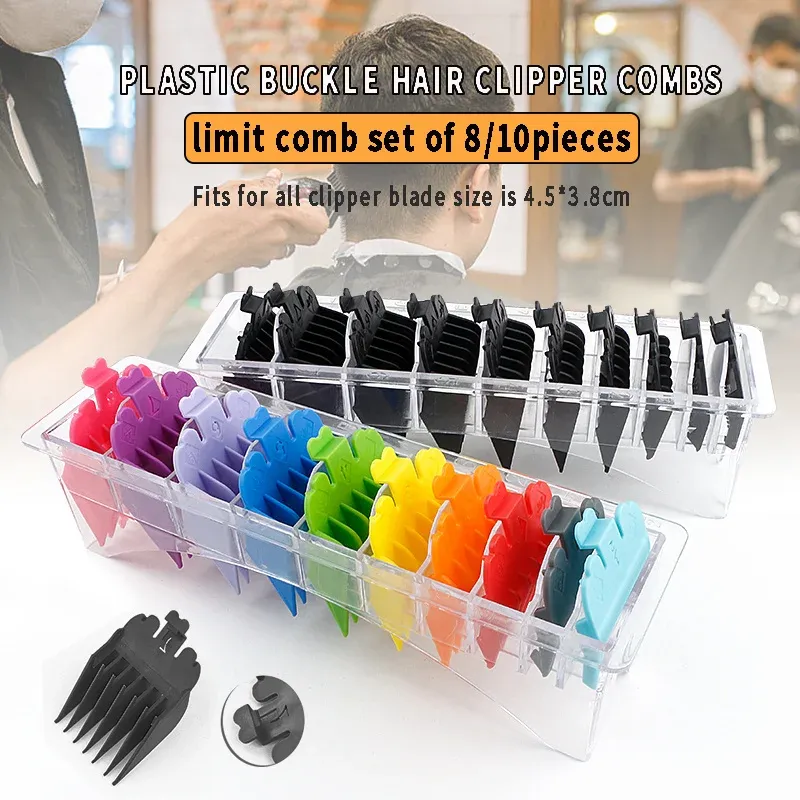 8/10pcs bunte Kunststoff Männer Haars ch neider Limit Kamm Salon Friseur Schneid führung Ersatz aufsatz Haars ch neider Styling-Tool