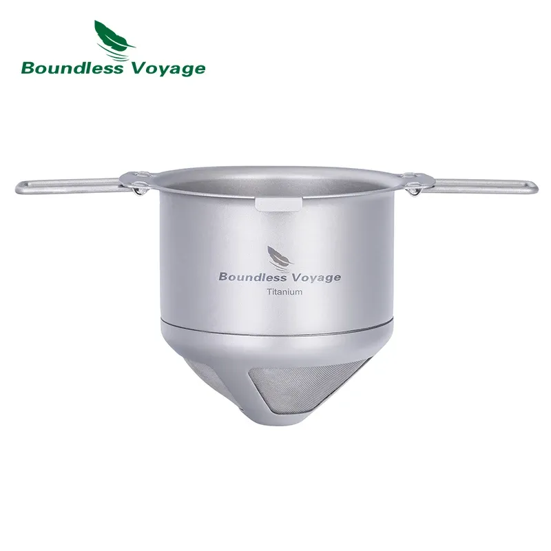 Boundless Voyage Titan wiederverwendbarer Kaffeefilter, papierloser Kaffeefilter, Metall-Kaffeefilter zum Übergießen der Kaffeemaschine Ti6002P