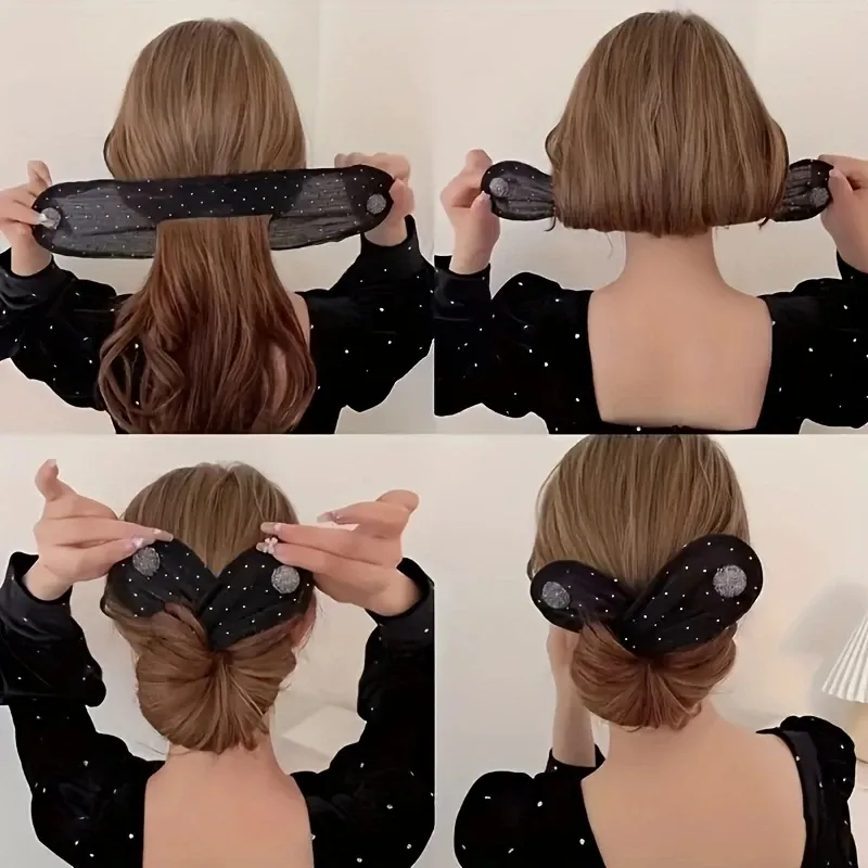 1pc Lazy Artifact Magic Haarspange French Twist Donut Bun Maker für Frauen Stilvolles Haar-Styling-Tool für mühelose Hochsteckfrisuren Zöpfe