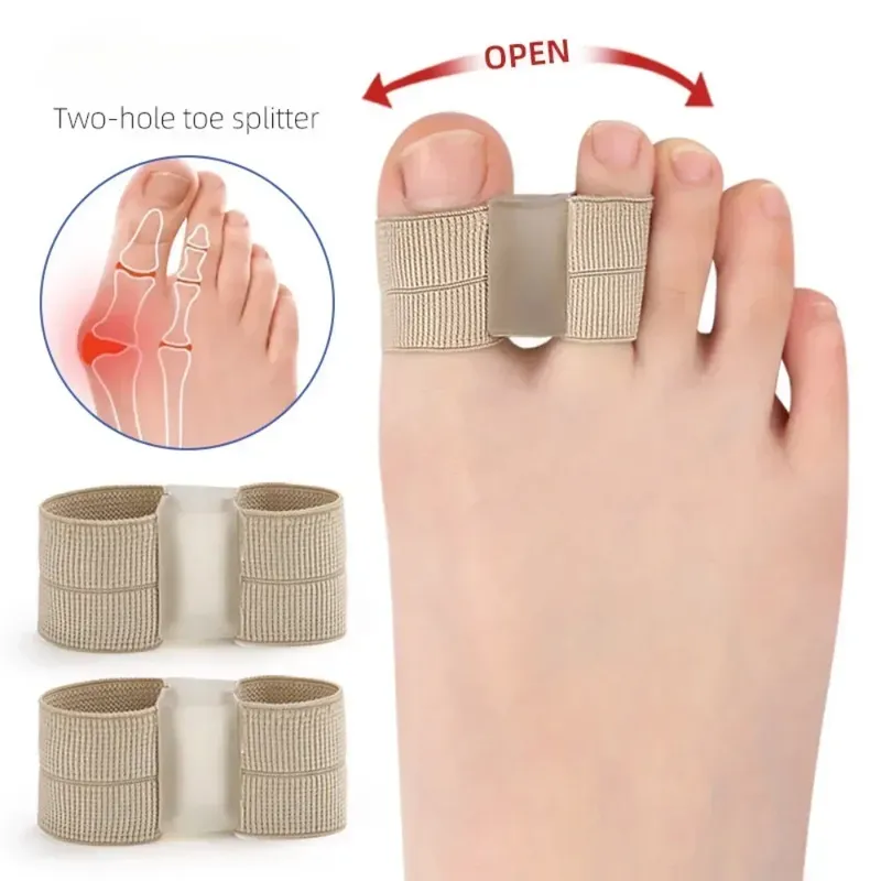 1/2Pc Zwei Zehen Separator Hallux Valgus Bunion Corrector Orthesen Füße Knochen Daumen Teller Korrektur Pediküre Füße Haarglätter