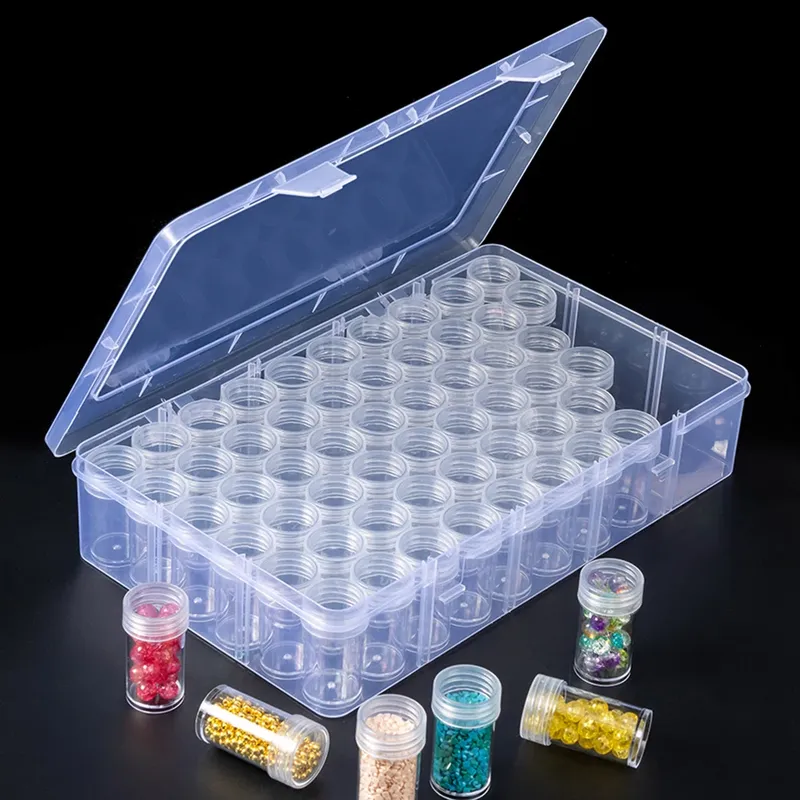 1 Stück 24/30/48/60/80 Fächer Kunststoff Aufbewahrungsbox, DIY Diamant Malerei Perlen Charms Schmuck Zubehör Organizer Box