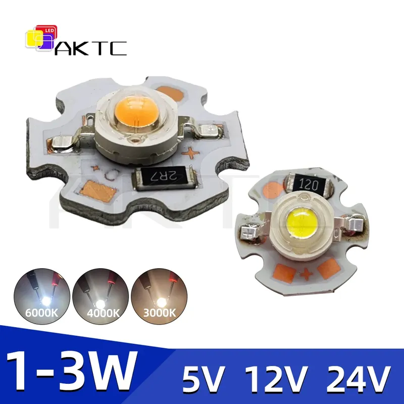 Strahler Downlights Sonnenuntergangslichter 16mm 20mm LED-Lampenplatinen 1W 3W Einfarbig 5V 12V 24V 3000K Warm 4000K Neutral 6000K Weiß
