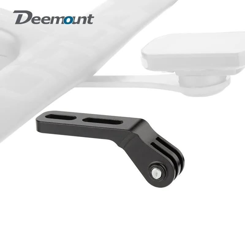 Deemount Fahrrad-Scheinwerferhalterung mit integriertem Lenker, passend für Gopro-Sportkamera, Verlängerungsständer aus Aluminiumlegierung für Computer
