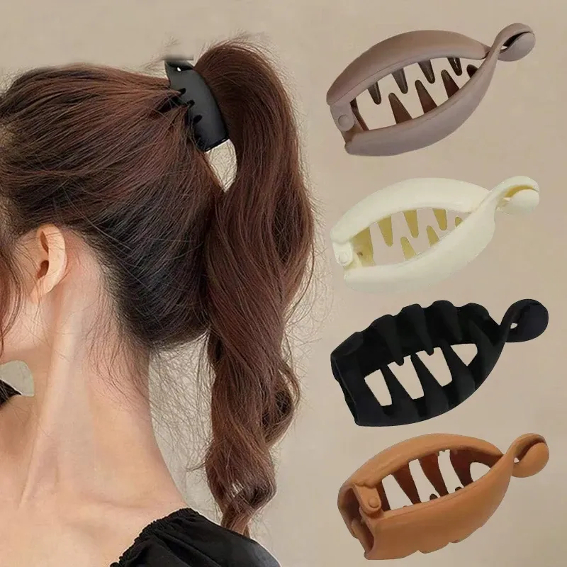 1/4 Stück Twist Banana Clip Vertikale Clip Pferdeschwanz Haarspange Haarvolumen Mädchen Hinterkopf Oberseite des Kopfes Haargummi