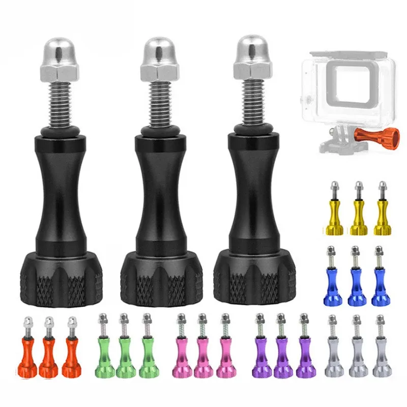 Aluminium-Bolzenmutter Daumen 1/4 Schraubenhalterung fĂŒr GoPro 13 12 11 10 9 8 DJI Osmo Action 5 6 Pro 4 3 Insta360 X5 X4 Kamerazubehör - 2.08 EUR