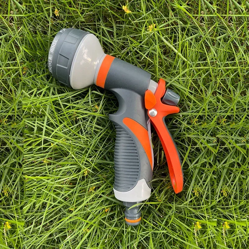 Funktionelle Gartenschlauchdüse, Gartenbewässerung, Autowäsche, verstellbarer Kleber, Sprühwasserpistole, TPR-Tropfen, korrosionsbeständig