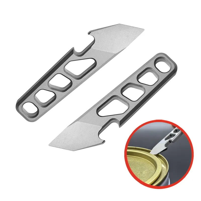 Mini-Brecheisen aus Titanlegierung, multifunktionaler tragbarer Stab, Flaschenöffner, Schlüsselanhänger, Anhänger, Schneiden, EDC-Werkzeug