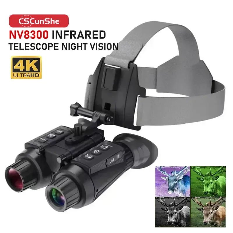 NV8300 Superleichtes HD 36MP 3D-Fernglas-Teleskop 8-facher Digitalzoom 300 m 7 Ebenen Infrarot-Nachtsichtkamera für die Jagd