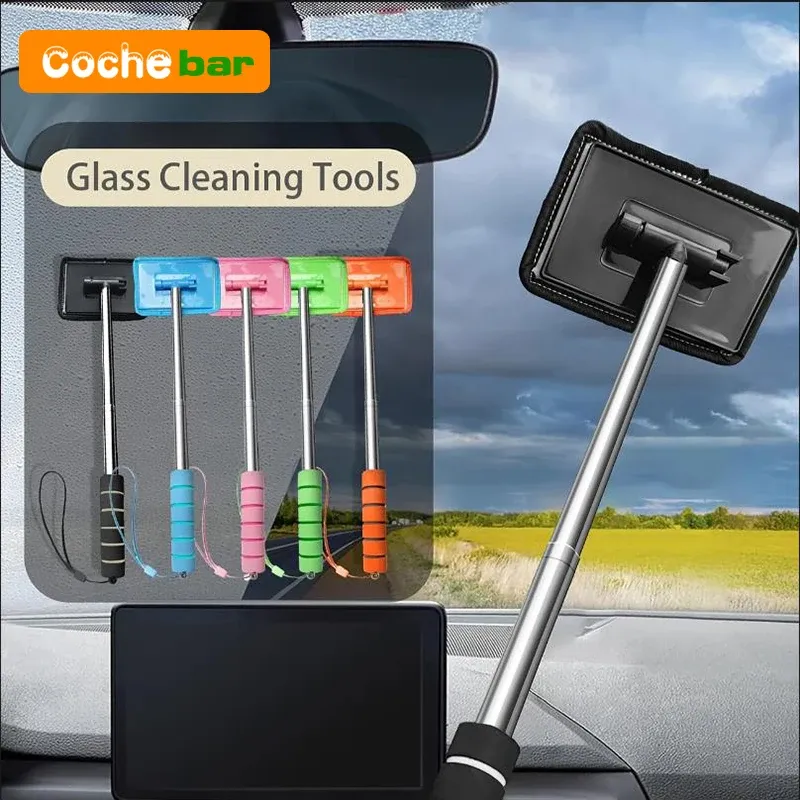 Auto Windschutzscheibe Wasser Schaben Teleskop Auto Glas Wischer Auto Reinigung Werkzeuge Fenster Reinigung Pinsel Reinigung Tuch