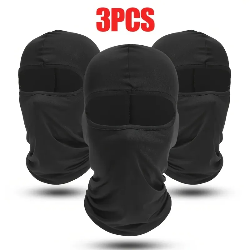 3 Stück schnell trocknende Sturmhaube Sport Voll gesichts maske weiche atmungsaktive Mützen Fahrrad helm Liner Laufen Wandern Angeln Kapuzen mützen